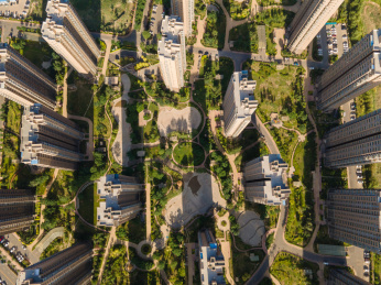 中国宁夏银川房地产楼市城市风光