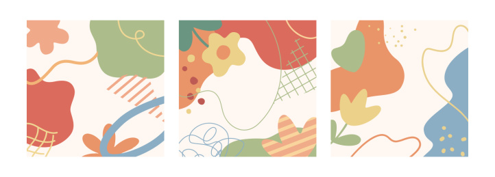 抽象色块艺术设计背景海报