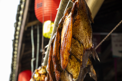 江南农家晒鱼干