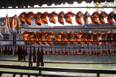 江南农家晒鱼干