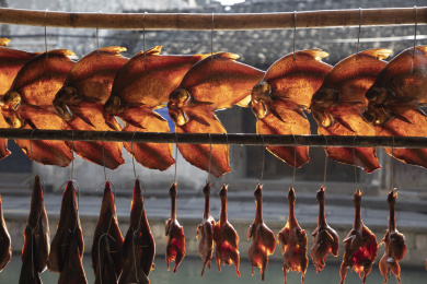 江南农家晒鱼干