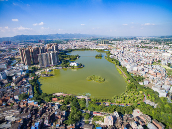 广西贵港城市航拍