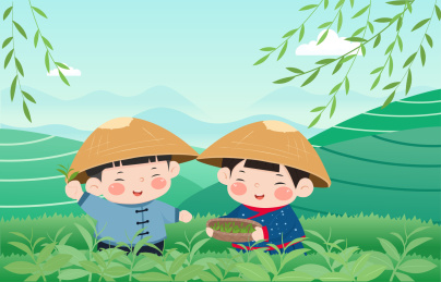 二十四节气采茶谷雨茶 