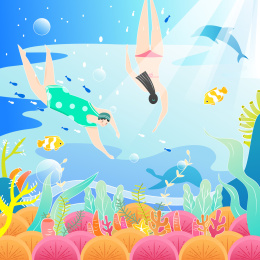 夏天一起去潜水吧
