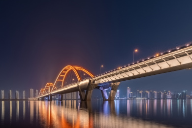 长沙福元路大桥夜景