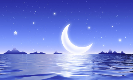 月亮星空元宇宙超现实主义插画海报