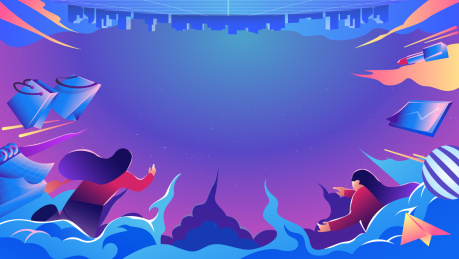 年度盛典 促销活动主题 矢量插画背景