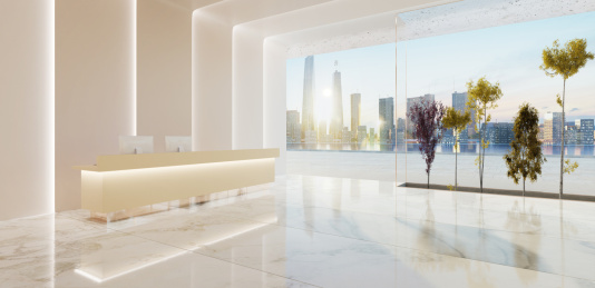 三维设计室内商业办公接待柜台