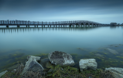中国湖北荆门钟祥莫愁湖风光