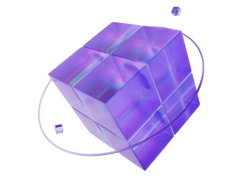 紫色创意立体几何组合