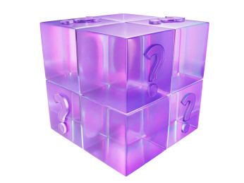 紫色盲盒几何组合