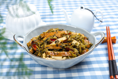 美味家常菜雪菜炒豆干