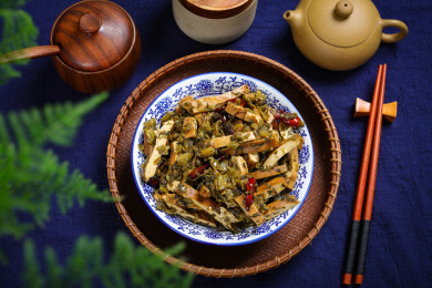 美味家常菜雪菜炒豆干