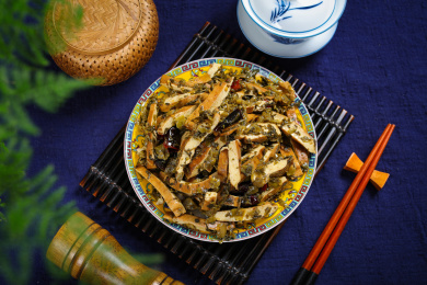 美味家常菜雪菜炒豆干