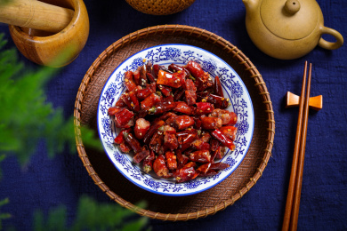 特色美食菜肴腊猪粉肠