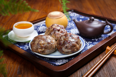 糕点美食小吃黏豆包