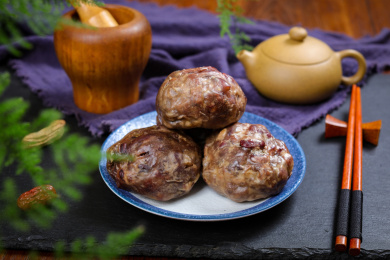 糕点美食小吃黏豆包