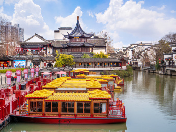 中国江苏南京秦淮区夫子庙秦淮河风光带