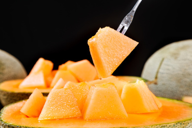 叉子叉着一块晓蜜25号