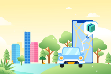 城市交通出行矢量插画