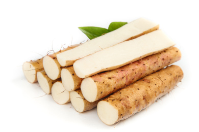 白底上放着小白嘴山药