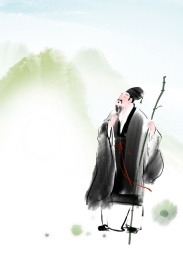 苏东坡水墨人物