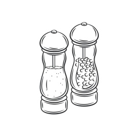 黑白盐巴胡椒调料插图