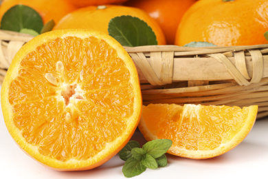 武鸣沃柑放在白底上