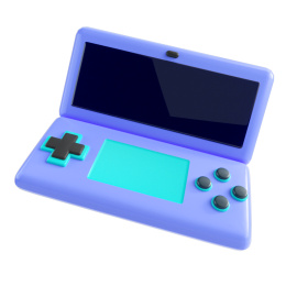 蓝色电脑游戏机