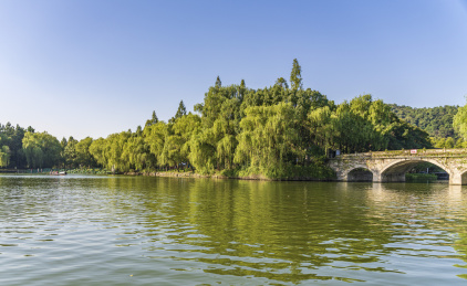 中国浙江绍兴柯岩风景区鉴湖景区