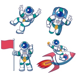 可爱太空人