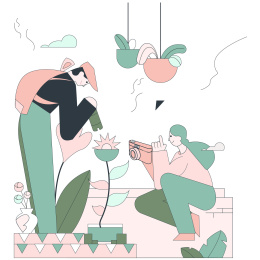 正在摄影中的人物