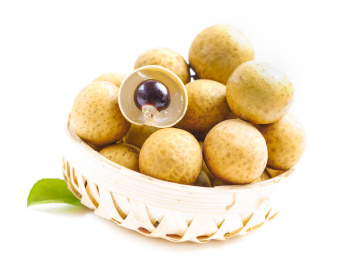 白底上的桂圆 龙眼