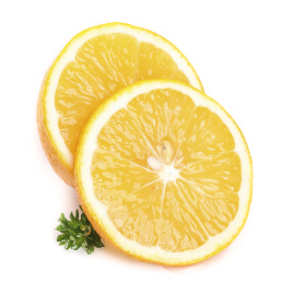 白底上的柠檬果肉 柠檬