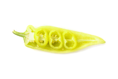 白底上的水果辣椒