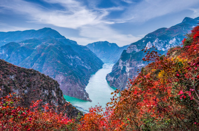 深秋的重庆长江三峡巫峡