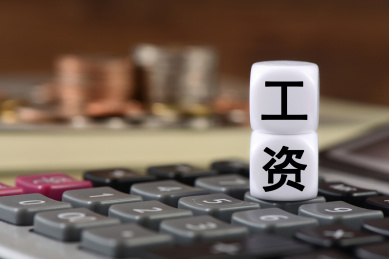 计算器上的文字积木工资