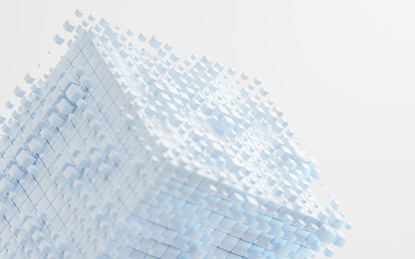 抽象立方体材料3D渲染
