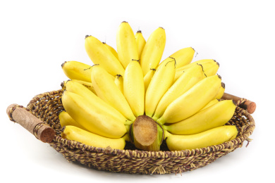 篮子里装着小香蕉