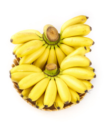 篮子里装着小香蕉