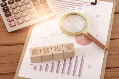 图表上的文字积木脱贫攻坚