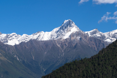 中国西藏自治区林芝市念青唐古拉山脉航拍