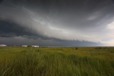 内蒙古锡林郭勒暴雨前的乌云