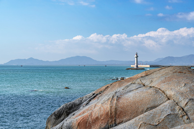 中国海南三亚大小洞天旅游风景区景观 