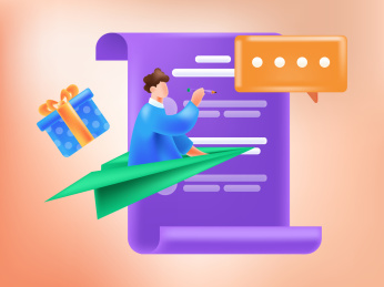 邀请好友进行问卷调查扁平矢量概念运营插画