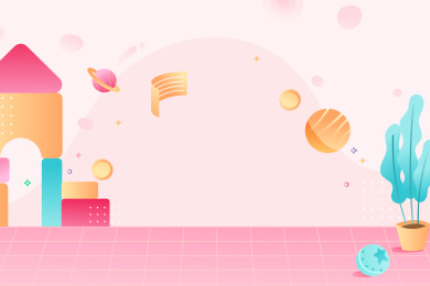 儿童游乐园积木背景矢量插画