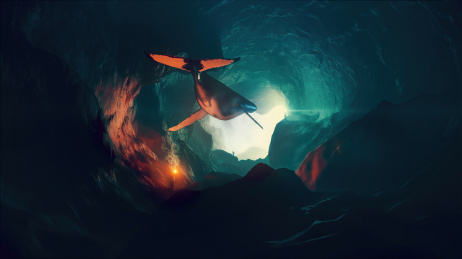 3d神秘山洞探险科幻场景