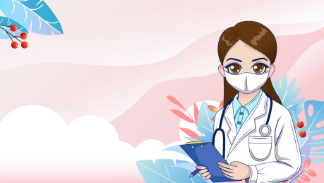 一名女医生 海报 插画