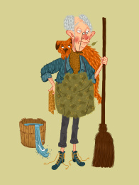 打扫卫生的老头