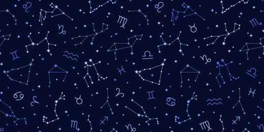 蓝色星座星空背景